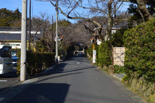 浄妙寺前の道路